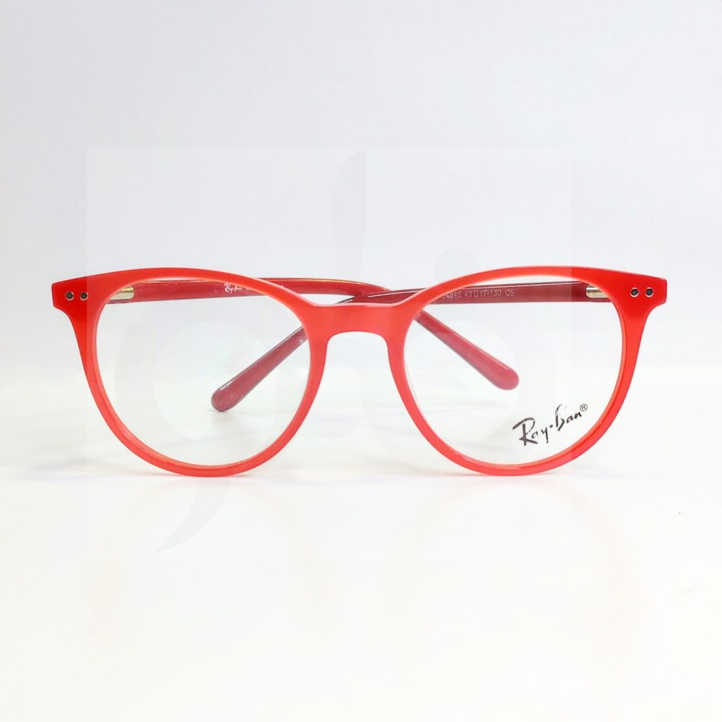 ری بن فریم گرد و گوشه دار مدل 51046 RayBan شیک عینک کائوچویی بچگانه